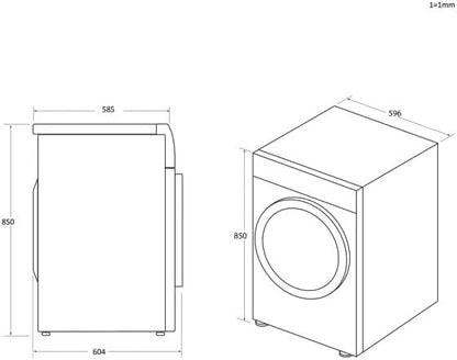 Hoover HREC9TE-80 9kg Condenser Tumble Dryer - Aquavision, 14 Programmes, White, B Rated