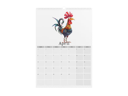 2027 Watercolour Wall Calendar – Handcrafted Monthly Planner
