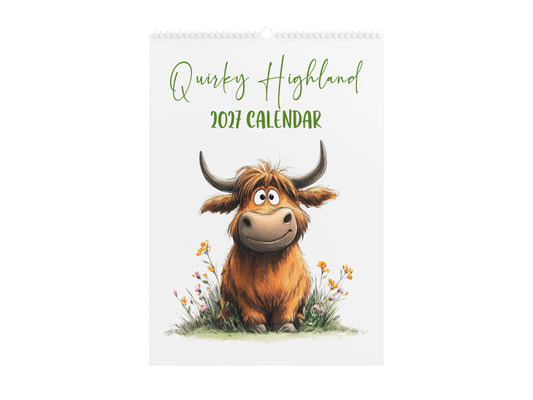 Scottish Highlands Calendar 2027 – Monthly Wall Calendar with Notes