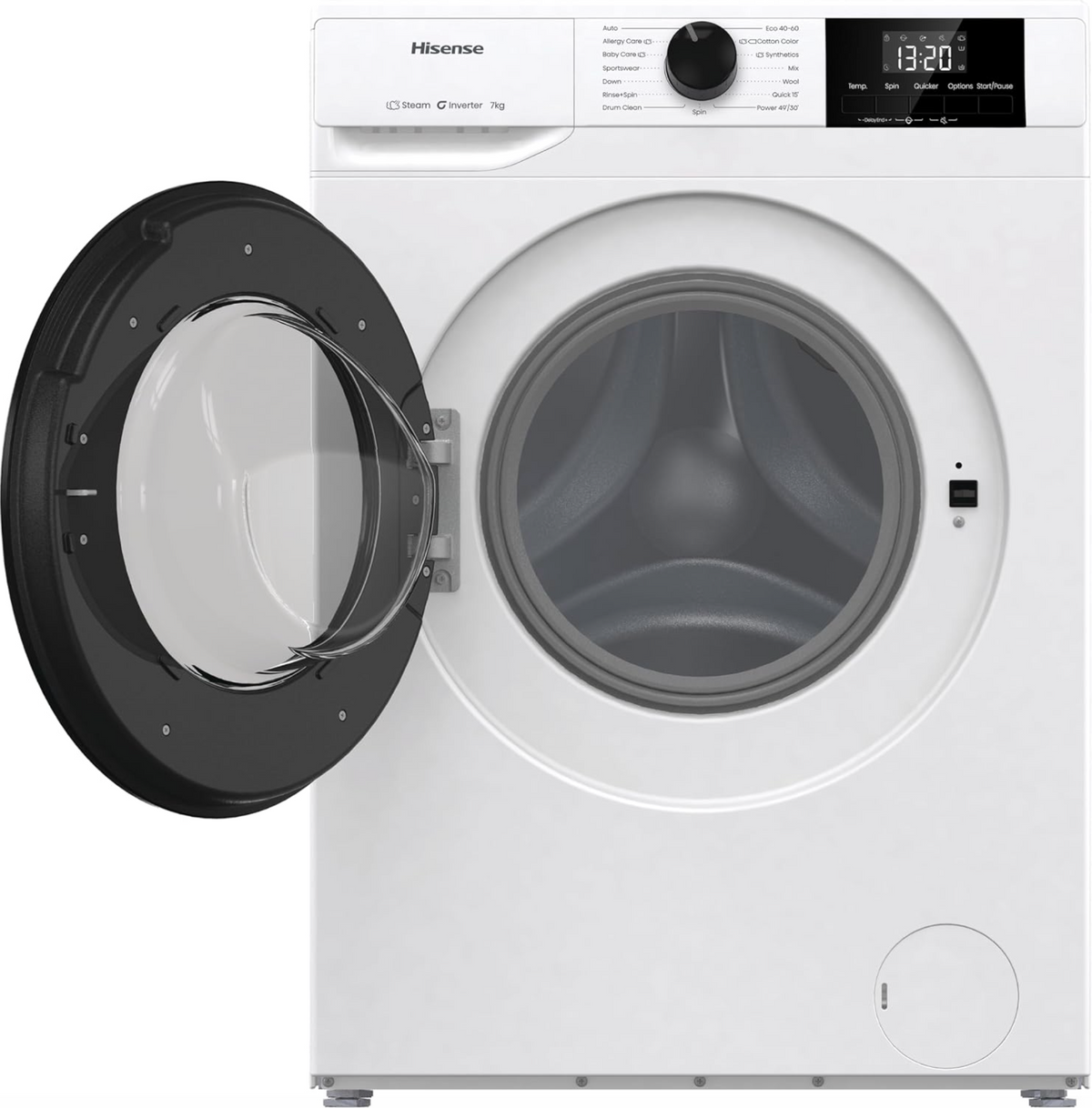 Hisense WF1G7021BW Freestanding Washing Machine 7kg - 1200 RPM, 15 Programs, White