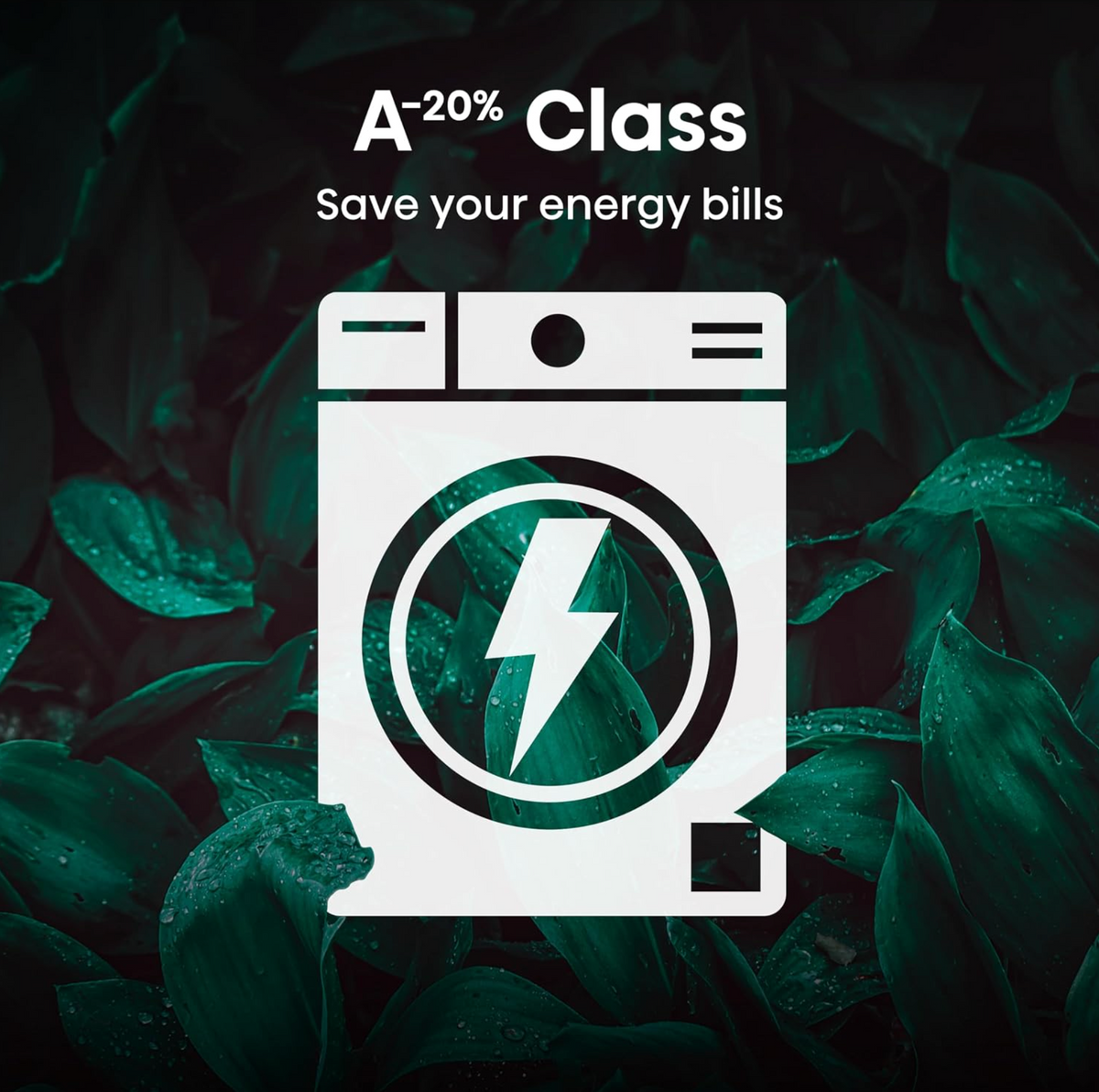 Hisense WF1Q8041BW Freestanding Washing Machine 8kg - 1400 RPM, Inverter, Steam Wash, White