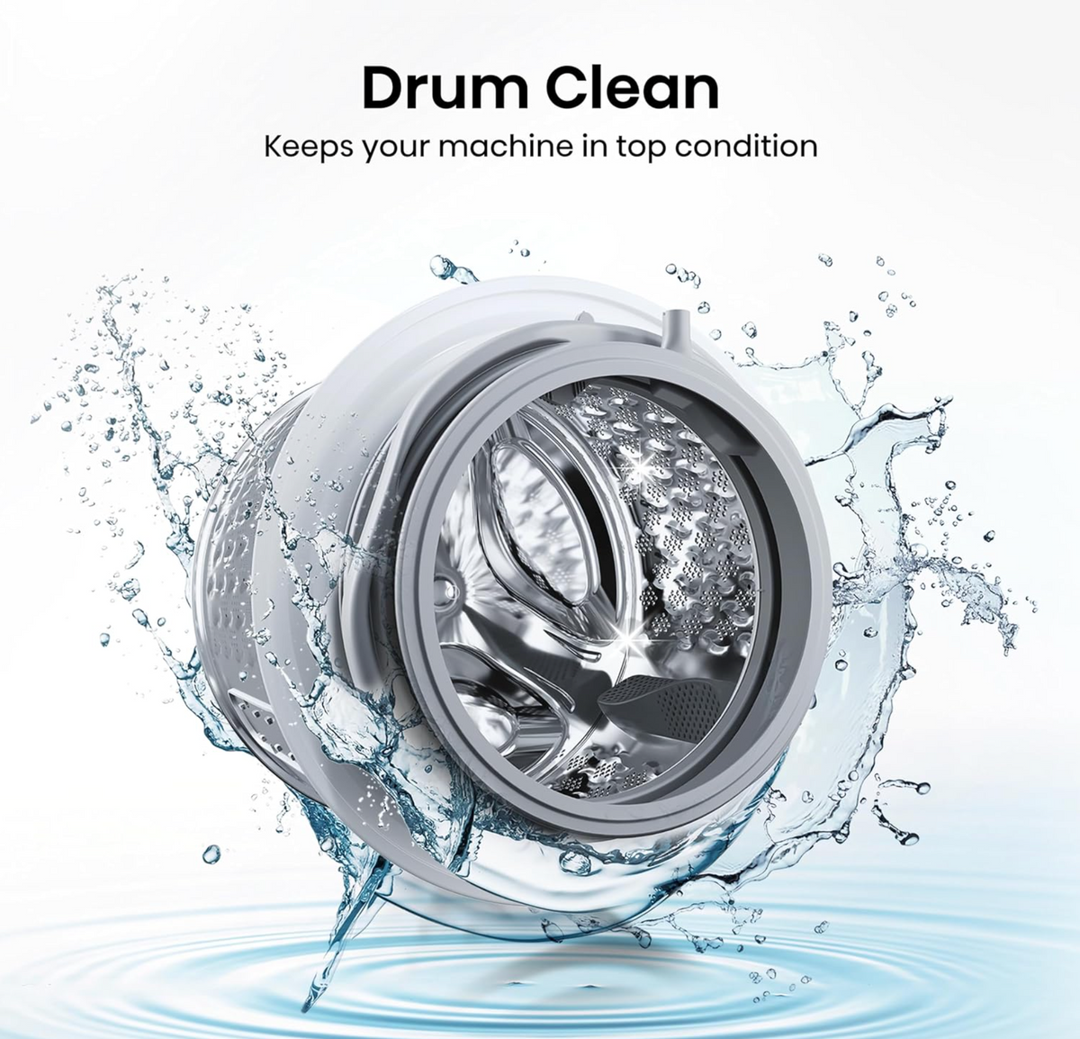 Hisense WF1Q8041BW Freestanding Washing Machine 8kg - 1400 RPM, Inverter, Steam Wash, White